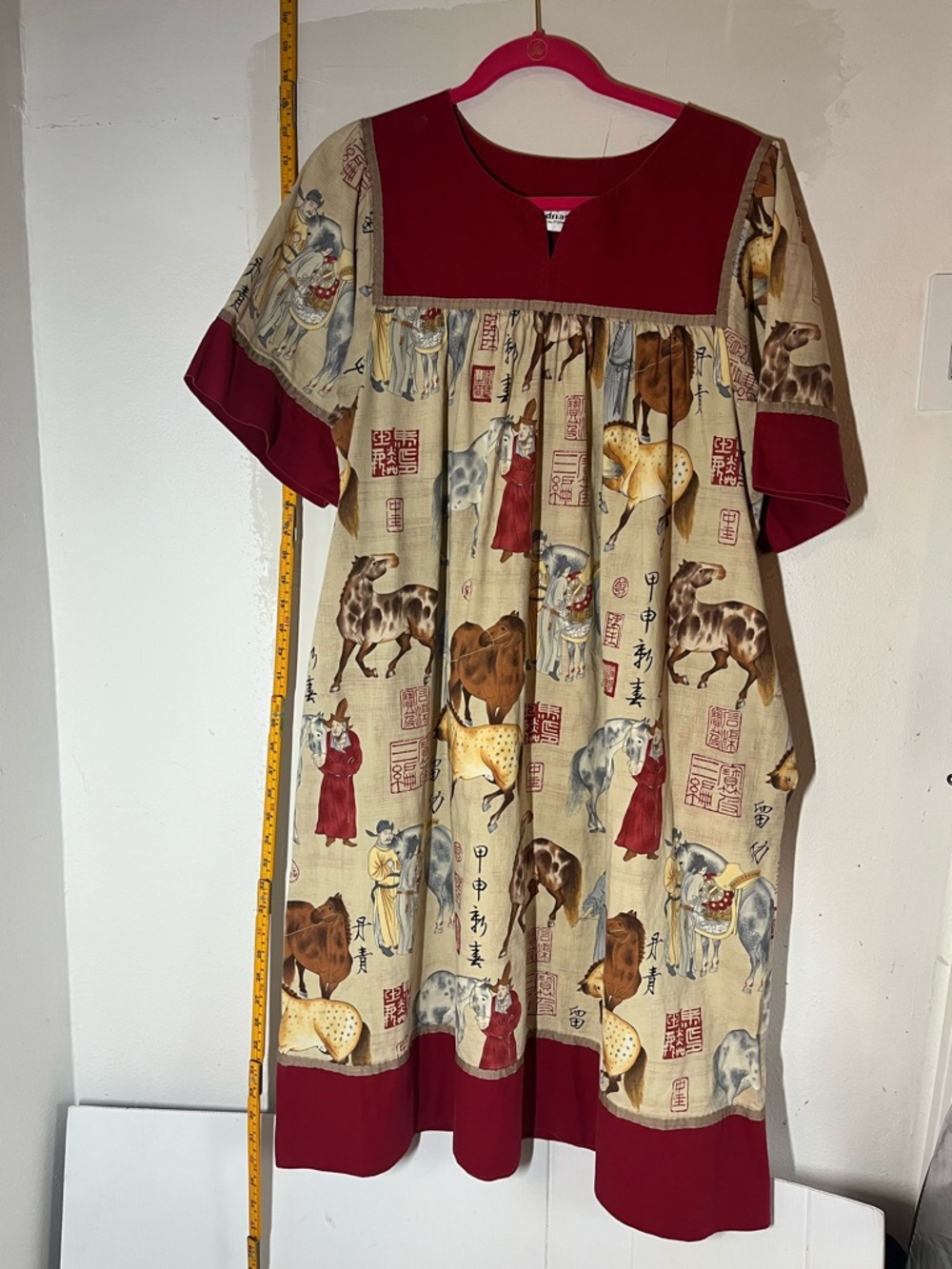 Krist Gudnason horse  print patio dress vintage orient